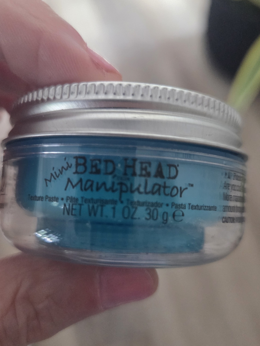 BedHead Manipulator Mini Texture Paste - Turquoise Blue NEW.